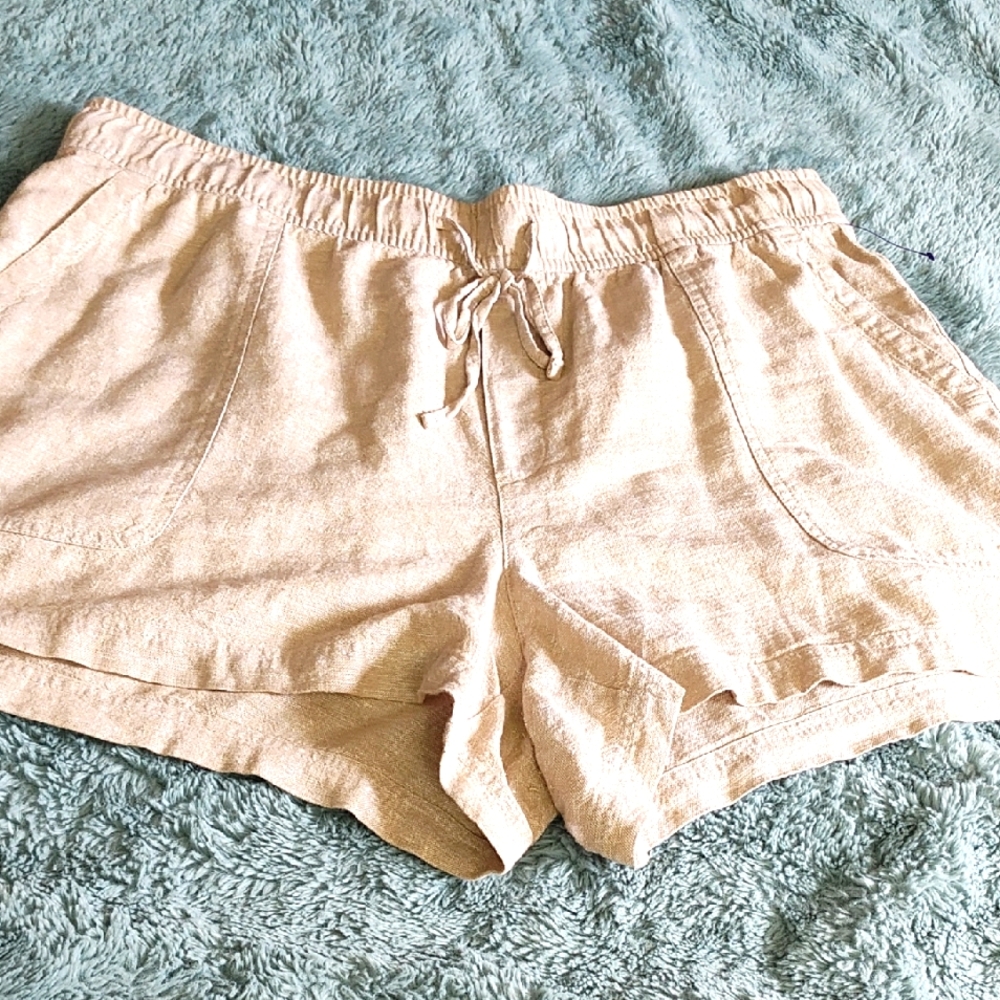 GAP Tan High Waist Shorts with Elastic Waistband